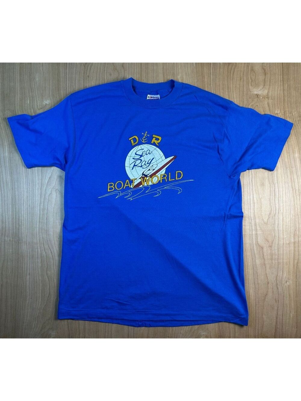 Vintage 80s Boat tshirt Single Stitch D&R Sea Ray Boat World nautical xlarge